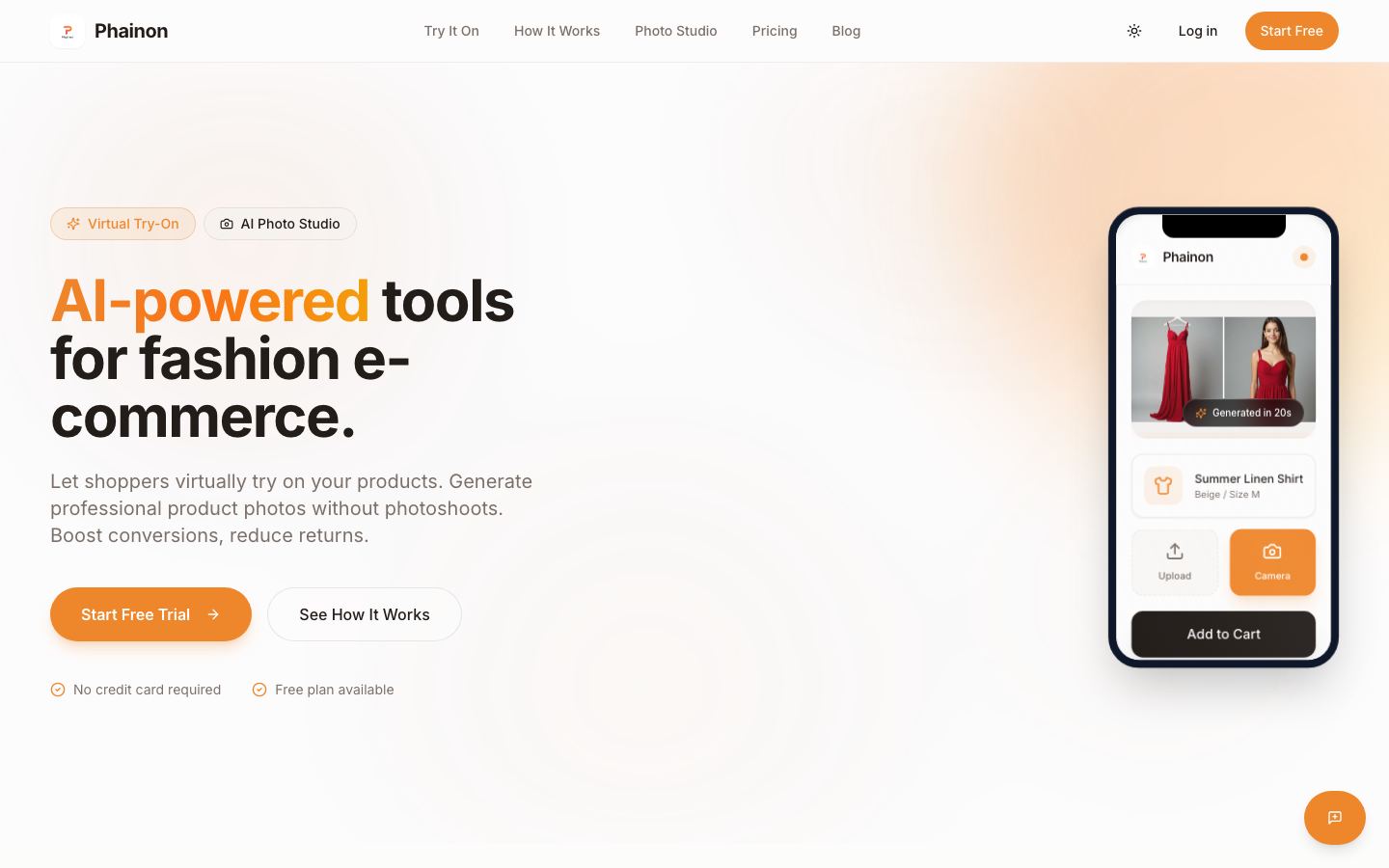 Phainon · AI e-commerce product